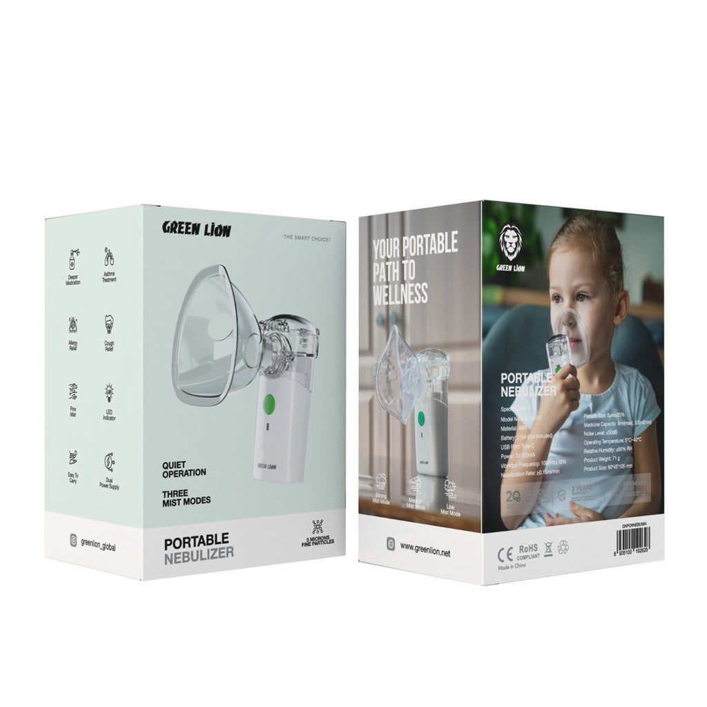 Green Lion Portable Nebulizer GNPORNEBUWH-White Green Lion Portable Nebulizer GNPORNEBUWH-White